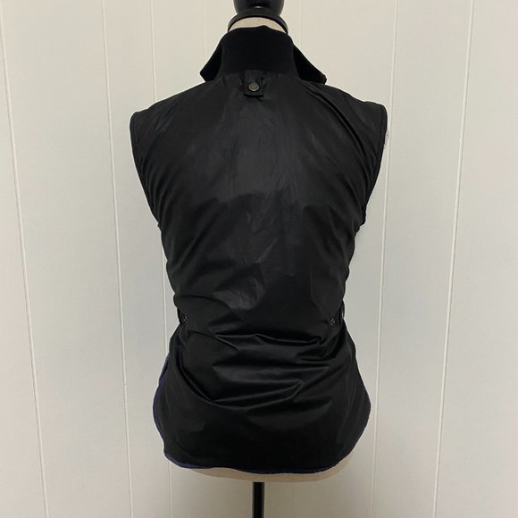 Belstaff Silver Label Black Coated Zip Up Vest Navy Trim Sz 44 (US 10/L) - Picture 5 of 15